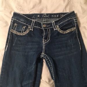 LA Idol dark denim boot cut jeans